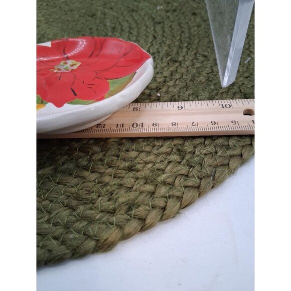 The Pioneer Woman Floral Poinsettia Stoneware Spoon Rest - Picture 4 of 5